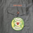 Vintage Boys Scouts Of America Dark Green Explorer Uniform Shirt Mesa Arizona 