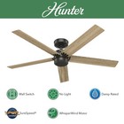 Hunter Fan 52 Inch Noble Bronze Outdoor Ceiling Fan With 5 Blades And No Light