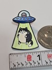 Ufo And Fat Cat Lapel Pin