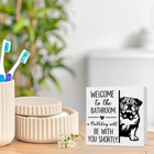 English Bulldog Bathroom Wooden Box Sign  Dog Bathroom Decor  English Bulldog Gi