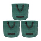 3 Pack Reusable Garden Waste Bags 27 Gallon Yard Leaf Lawn Trash Waste Bags