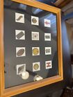 Custom Mat   Framed Art Collection Of Antique Vintage Tobacco Pins 9x 11