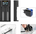 18650 Battery Charger  1 2 Bay Battery Charger With Smart Lcd Display Fast Charg