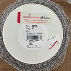 Vintage Silver Metallic Wire Edge Lace Ribbon 1 3 8    Wide 19 Yds Made In France