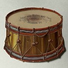 Jolly Civil War Era Snare Drum Antique Christmas Victorian 1883 Embossed Die Cut