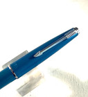Rare 1961 Turquoise Parker 19 Fountain Pen Medium Nib  Cartridge Filler  Nice  