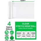 4 Rolls 18  X 1500ft Clear Heavy Duty Pallet Shrink Stretch Wrap Film 80 Gauge