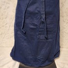 Bib Apron Full Length 100  Cotton Dark Blue With Ties And Double Front Pocket