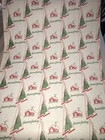 Vtg Christmas 1950 Wrapping Paper 2 Yards Seasons Greetings Winter Cabin Trees