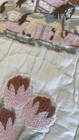 Pottery Barn Kids Aerin Baby Quilt 36  X 50 Carousel  Bunnies  Flowers Scallop