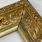 Vintage Ornate Gold Gilt Gesso Wood Picture Frame 6x10 Baroque Scroll Relief