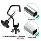 6 Pack Black Truss Clamps Stage Light Hook  Heavy Duty Iron C Clamp Fits Pipe Od