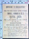 Antique Victorian Trade Card Vtc Old Woman Child White Cat Royal Java Coffee