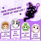 60pcs Cute Cat Stickers  Kawaii Stickers For Water Bottles Laptop Glossy 