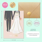 Wedding Greeting Card     Gold Foil Detailing Thick Stock Luxury Card     Modern W