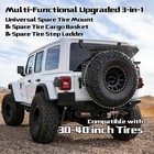 3-in-1 Universal Spare Tire Cargo Basket W quick Release Mount Rack step Ladder