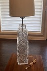 Vintage Xl Glass Pukeberg 24  Ice Block Statement Lamp Mcm Brutalist Sweden 60s
