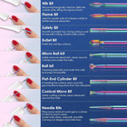 21pcs Nail Drill Bits Sets With Nail Drill Holder Case  3 32 Inch Cuticle Electr