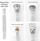 1-1 4 Inch Angle Simple Flexible And Expandable Drain Pipe Tube S Trap  White 