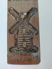 Vintage Carved Wood Dutch Cookie Mold Stellingmolen Windmill Holland Netherlands