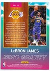2019-20 Panini Nba Hoops Premium Stock - Zero Gravity Lebron James  18