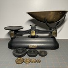 Vintage Avery Cast Iron Balance Scale With Weights