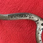 Antique Ideal 76 Cast Iron Wood Coal Stove Cover Lid Lifter Vintage Coil Handle