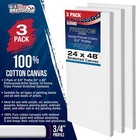 3 Pack Of Us Art Supply 24  X 48  Acrylic Primed Cotton Duck Stretched Canvas