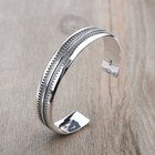 925 Sterling Silver Bracelet Cuff Bangle Adjustable Size Open Back New Item