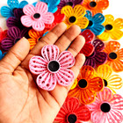 Paper Quilling Flowers Mix 30pcs Handmade Craft Scrapbooking Card Making