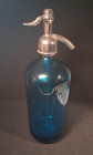 Vintage Blue Glass Seltzer Soda Water Bottle Lakeland Beverages Peekskill Ny