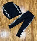 Adidas Essentials 3 Stripes Tracksuit Set Black Jacket Men   s Size Small   Medium