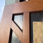 An 785 Antique Textured Glass Oak Door 36 X 83 75 X 1 75