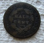 1811 1 2c Classic Head Copper Half Cent Rare Key Date Type Coin Fine Corroded