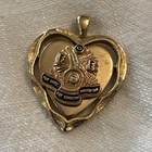 Vintage Foe Ladies Auxiliary Past President Heart Pendant Charm