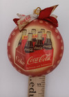 Vintage Coca-cola 1997 Six Pack Bottles Christmas Ornament Round Soda Red White