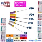 60pc Dental Endo K-files Root Canal File 25mm Hand Files Stainless Steel  6 8 10