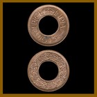 India 1 Pice Coin  1945 Calcutta  imperial Flat Crown  Serpentine Wreath Unc