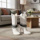 Women Boot Bracelet Black Metal Chain Anklet Shoe Multi Strands Charm Usa Made