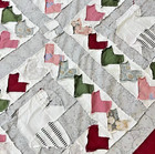 Handmade Flight Of Affection Cotton Fabric Queen Size Patchwork Quilt Top topper