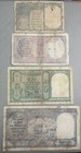 Lot  4  1948 Pakistan 1  2  5   10 Rupees British India Overprint P  1  1a  2  3