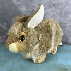 Rabbit Plush Realistic Brindle Bunny 12    Vintage Hansa Stuffed Animal