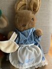 Vintage Eden Peter Rabbit Beatrix Potter Plush Lot Mrs Rabbit   Benjamin Button