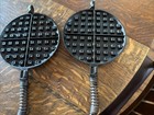 Antique Wagner Ware Sidney -0- Pat  Sept 1925 Cast Iron Waffle Maker With Base
