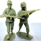 World War 2 American Toy Soldiers W  Gas Mask Military Resin 1 32 Scale Figures