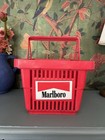 Vintage 90s Marlboro Red Plastic Shopping Basket Tobacco Advertising