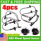Front And Rear Left   Right Abs Wheel Speed Sensor 2 Pair For Chevy Silverado
