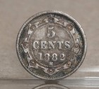 Newfoundland 1882 H Five Cents Silver