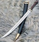 Handcrafted Carbon Steel Full Tang Russian Kindjal Sword Wood Handle Sheath