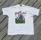 Vintage Beavis And Butthead Barney Parody Tee Shirt Mens Large 90s Rare White